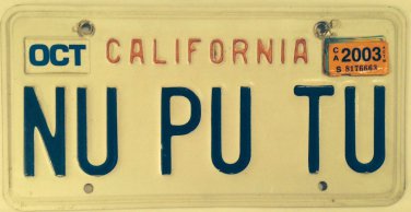 Vanity NEW PICKUP truck THANK YOU license plate Ford F150 Chevy RAM GMC Toyota