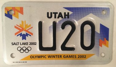 USA WINTER OLYMPICS MOTORCYCLE license plate PyeongChang Korea Olympic Games