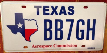 HOUSTON SPACE CENTER NASA AEROSPACE license plate Astronaut Planet Rocket Apollo