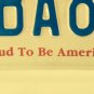 UNITED WE STAND STATES USA PRIDE license plate Vet Support Troops Flag Patriotic