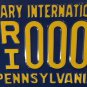 PA ROTARY INTERNATIONAL CLUB license plate Rotarian Evanston Service Above Self