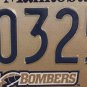 Manitoba WINNIPEG BLUE BOMBERS license plate Canada Football League Buzz Boomer