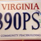DOVE PEACE BUILDING license plate War Pacifism Bird 1390 PS Love Violence Crime