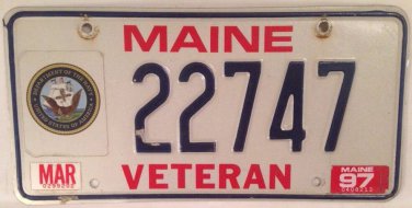 U.S. NAVY VETERAN license plate Military Seaman Reserve USN Squid Sailor Swabbie