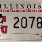 NORTHERN ILLINOIS UNIVERSITY NIU HUSKIES license plate DeKalb State Husky Dog