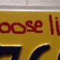 Virginia CHOOSE LIFE license plate God abortion pro choice fetus kid child