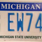 MICHIGAN STATE UNIVERSITY SPARTANS license plate College MSU NCAA March Sparty