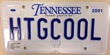 Tennessee vanity HEATinG COOL license plate Air Conditioning Plumber Cooling TN