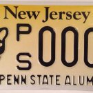 New Jersey PENN STATE UNIVERSITY license plate PSU Littany Lions Lion NCAA PA NJ