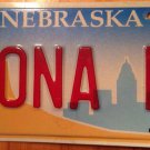 Vanity MONA E license plate Ramona Monica Madonna Lisa Monika Simona NE