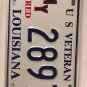 Louisiana U.S. ARMY USA VETERAN license plate Military Infantry Foot Soldier Vet
