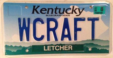 Vanity WITCHCRAFT license plate Magic Magical Wizard Witch Spell Evil Devil Heal