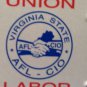 VA TRADE UNION LABOR AFL CIO license plate Minimum Wage Worker rights bargaining