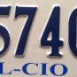 VA TRADE UNION LABOR AFL CIO license plate Minimum Wage Worker rights bargaining