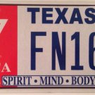 Texas YMCA SPIRIT MIND BODY license plate Village People Young Men Christian Y