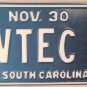 Vanity TV TECHNICIAN license plate TELEVISION Camera Video Broadcast Production