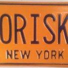 New York vanity BORISKA license plate Boris KA Borbala Bora Borka Borsala Borsca