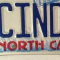 NC vanity CINDI CINDY R license plate Cinthya Lucinda Cindie Cyndy Cyndie Cindee