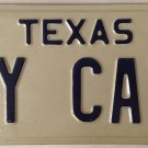 Vanity MY MAN CAVE license plate Media Room Home Basement Space Manly Den TV Fun