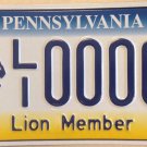 PA LIONS CLUB INTERNATIONAL license plate WE SERVE Lion Member LCI Melvin Jones