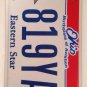 ORDER OF EASTERN STAR license plate Prince Hall Lodge Freemason Free Mason PHA
