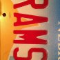 Vanity RAMS RAM license Plate Dodge Muscle Car Chrysler wild Animal NFL football