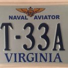 Aviation vanity LOCKHEED T-33A Shooting Star license plate Aircraft Jet T-bird