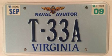 Aviation vanity LOCKHEED T-33A Shooting Star license plate Aircraft Jet T-bird