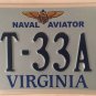 Aviation vanity LOCKHEED T-33A Shooting Star license plate Aircraft Jet T-bird