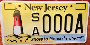 NJ SHORE BEACH BUM LOVER license plate seaside Ocean City Sea Girt boardwalk LBI