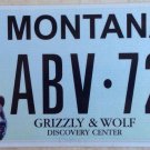 YELLOWSTONE WILDLIFE PARK GRIZZLY WOLF Center license plate Bear National Animal