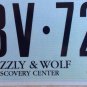 YELLOWSTONE WILDLIFE PARK GRIZZLY WOLF Center license plate Bear National Animal