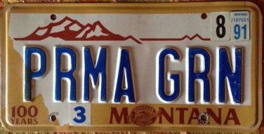 Vanity PERMA GREEN license plate Permanent Color Paint Pharma Classic Muscle car