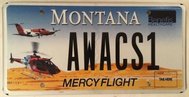 AIRCRAFT vanity AWACS license plate Helicopter Plane Boeing E-3 Sentry USAF Fly
