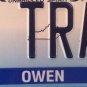 Kentucky vanity TRAIN TRACKS license plate Locomotive Steam Wagon Railroad Rail