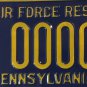 Harrisburg USAF U.S. AIR FORCE RESERVE license plate Pilot Fighter Jet PA base