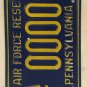 Harrisburg USAF U.S. AIR FORCE RESERVE license plate Pilot Fighter Jet PA base