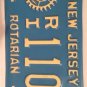 New Jersey ROTARY International Club license plate Rotarian Service Above Self