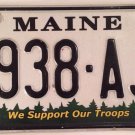 SUPPORT OUR TROOPS license plate Military Marine USAF Army 938 AJG yellow ribbon