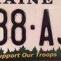 SUPPORT OUR TROOPS license plate Military Marine USAF Army 938 AJG yellow ribbon