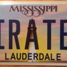 Vanity PIRATES CARIBBEAN license plate Disney Ship Treasure Island Captain Hook