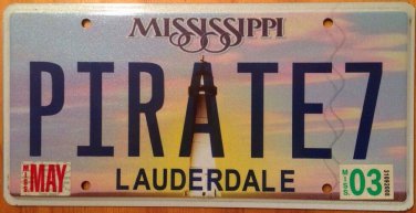 Vanity PIRATES CARIBBEAN license plate Disney Ship Treasure Island Captain Hook