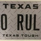 TX STAR vanity NO RULES license plate  Rebel Speed Police Law Obey Free Spirit