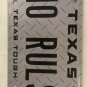 TX STAR vanity NO RULES license plate  Rebel Speed Police Law Obey Free Spirit