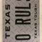 TX STAR vanity NO RULES license plate  Rebel Speed Police Law Obey Free Spirit