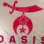 North Carolina OASIS SHRINERS FREE MASON license plate Shriner Lodge Masonry Fez