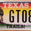Texas TRAILS license plate Jogger Bicycle Bike hiking Park Runner Share Road run