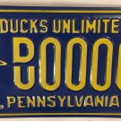 Pennsylvania DUCKS UNLIMITED license plate D/U Wildlife Hunter hunting Fowl bird