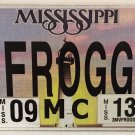 MOTORCYCLE vanity FROG FROGGY license plate French France Toggs Rain Princess