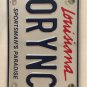 Louisiana vanity TORYNCE TORRENCE TORY license plate Torrance Victoria Torry Tor